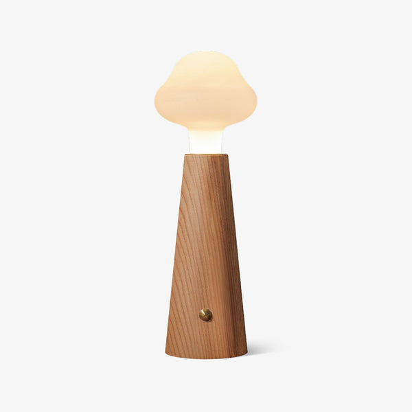 Moderne Holzlampe mit LED-Beleuchtung - 42 cm Hoch, Elegantes Design für Wohn- und Arbeitsräume-1
