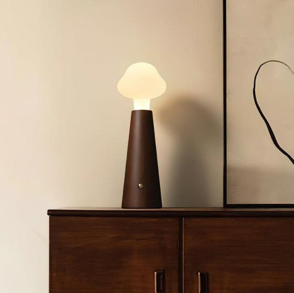 Moderne Holzlampe mit LED-Beleuchtung - 42 cm Hoch, Elegantes Design für Wohn- und Arbeitsräume-5