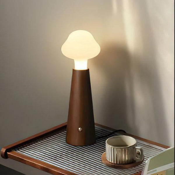 Moderne Holzlampe mit LED-Beleuchtung - 42 cm Hoch, Elegantes Design für Wohn- und Arbeitsräume-6