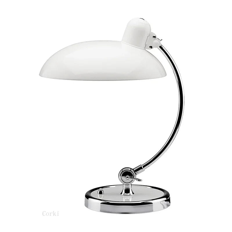 Dänische Tischlampe im Skandinavischen Design – Retro Metall-Tischleuchte mit Warmem LED-Licht für Wohnzimmer und Nachttisch-1