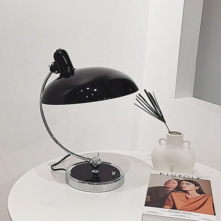 Dänische Tischlampe im Skandinavischen Design – Retro Metall-Tischleuchte mit Warmem LED-Licht für Wohnzimmer und Nachttisch-3