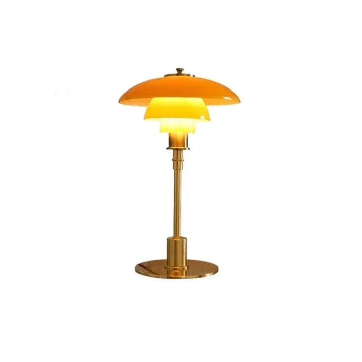 VintageGlanz - LED-Tischlampe aus Glas zum Lesen