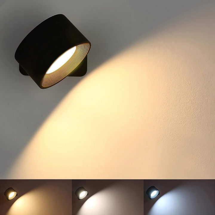 FlexiLamp - Kabellose wiederaufladbare 360° Wandlampe für drinnen und draußen