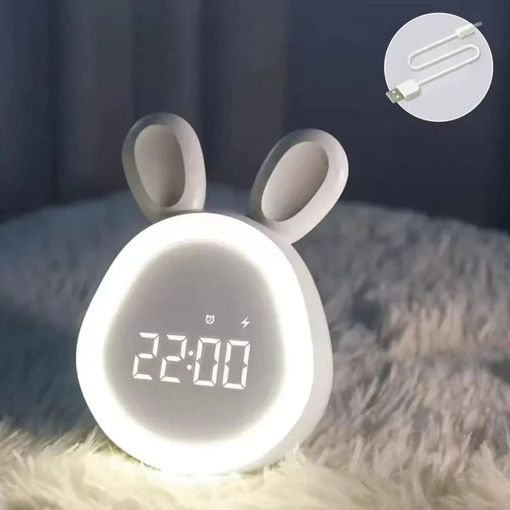 Digitaler Hasenwecker mit Nachtlicht und USB-Aufladung - Ideal für Kinderzimmer 2