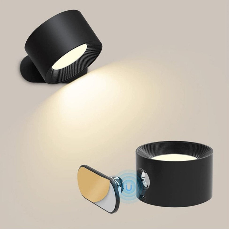 Kabellose LED Wandleuchte für Innen, Einfache Installation ohne Bohren - Flexibles Design, Warmweiß Licht, 20 cm Durchmesser-3