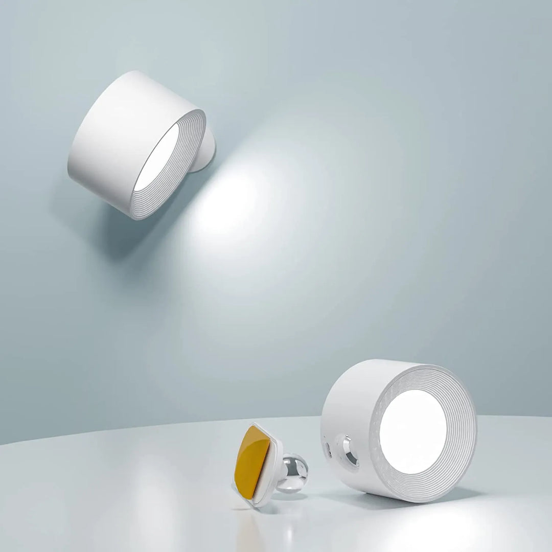 Kabellose LED Wandleuchte für Innen, Einfache Installation ohne Bohren - Flexibles Design, Warmweiß Licht, 20 cm Durchmesser-1