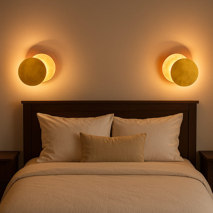 Elegante LED Wandleuchte Innen mit Einzigartigem Lichtspiel - Minimalistisches Design aus Aluminium und Acrylglas, Durchmesser 30 cm 0