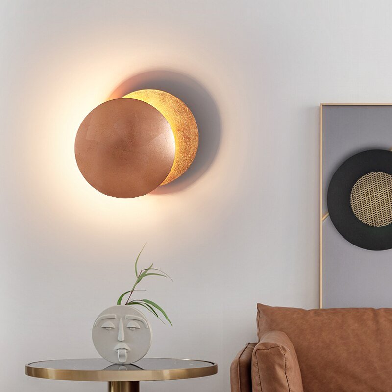 Elegante LED Wandleuchte Innen mit Einzigartigem Lichtspiel - Minimalistisches Design aus Aluminium und Acrylglas, Durchmesser 30 cm 4