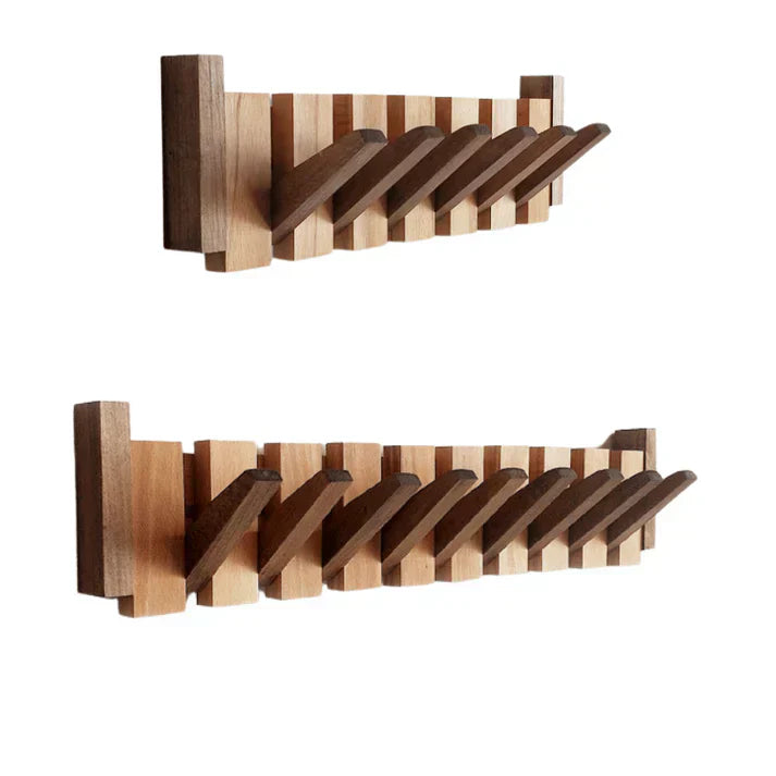 Eleganter Wandhaken aus Massivholz im Klavierdesign – Stilvoller Kleiderhaken für Garderobe und Flur, Platzsparend und Modern 5