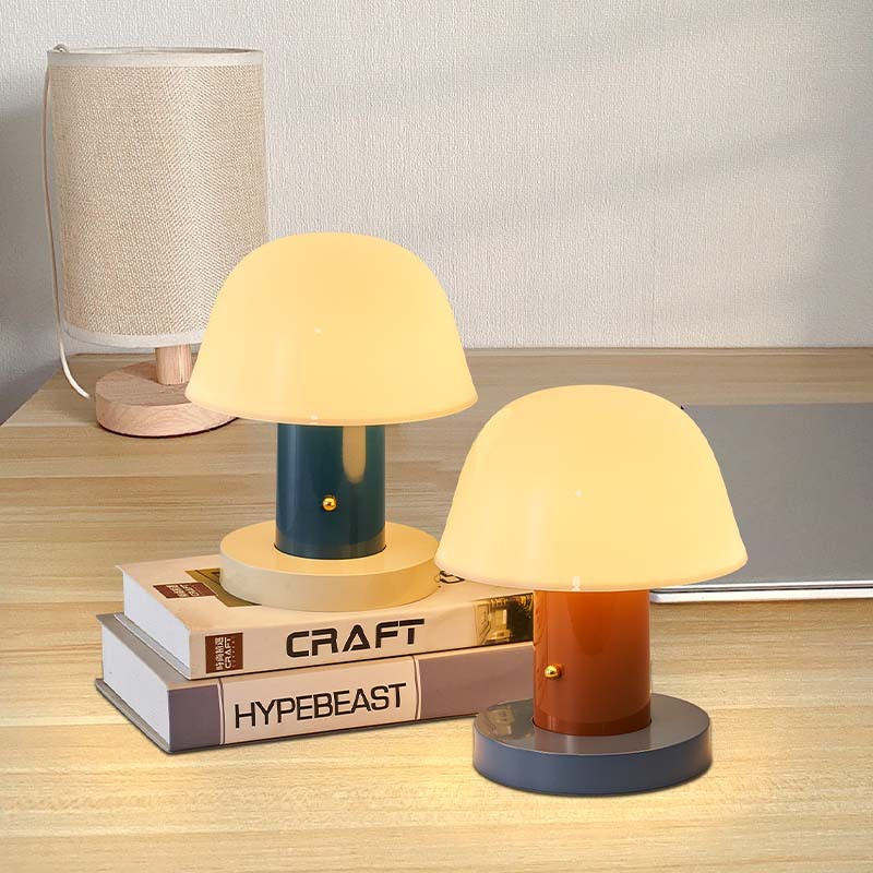 Kabellose LED-Tischlampe im Pilzdesign mit Touch-Dimmer – Dimmbar, Warmweiß, Ideal für Wohnräume, 18 cm x 22 cm-5