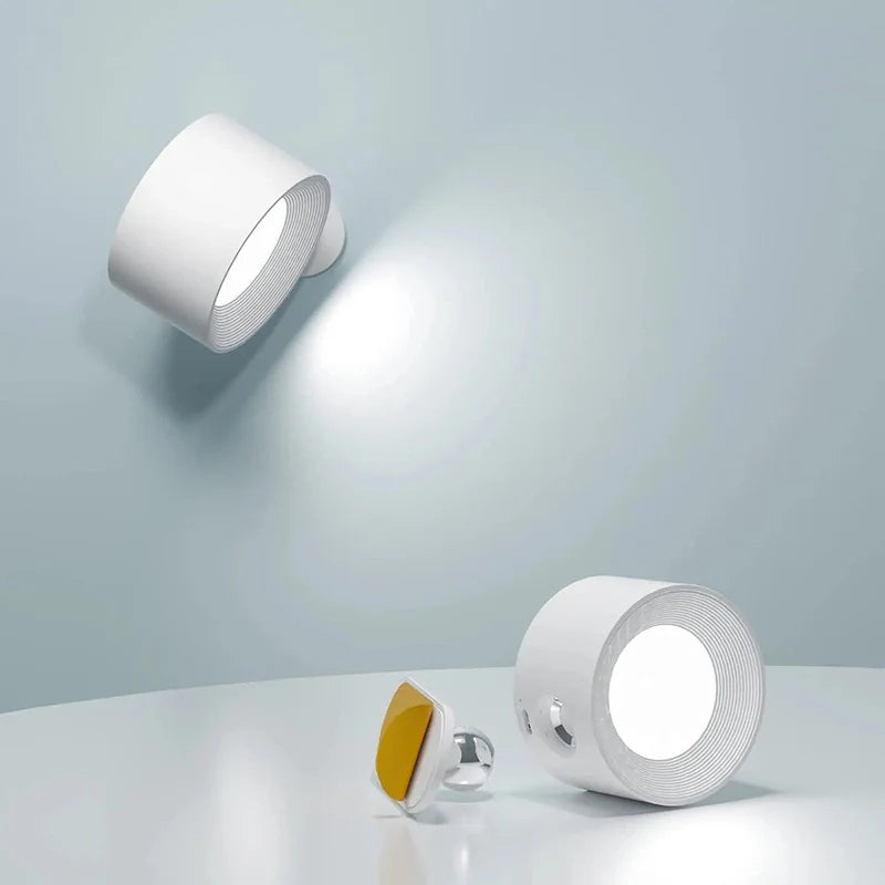 Kabellose LED Wandleuchte mit 360° Drehung und Dimmer – Modernes Design für Innenräume-1