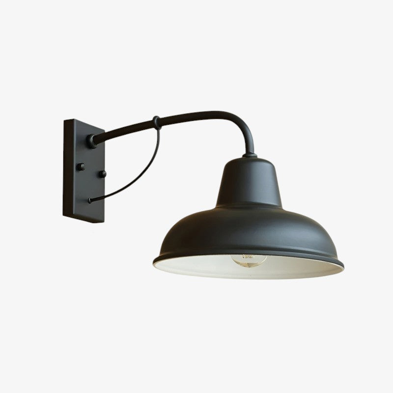 Antike Wandleuchte Schwarz aus Eisen für Innen und Außen - Rustikale Wandlampe mit IP44 Schutzklasse-2