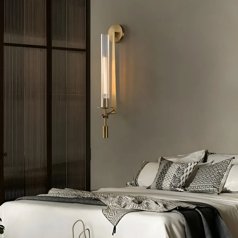 Retro LED Wandleuchte in Gold - Energieeffiziente Wandlampe für Elegante Räume, Vintage Design, Einladende Beleuchtung-3