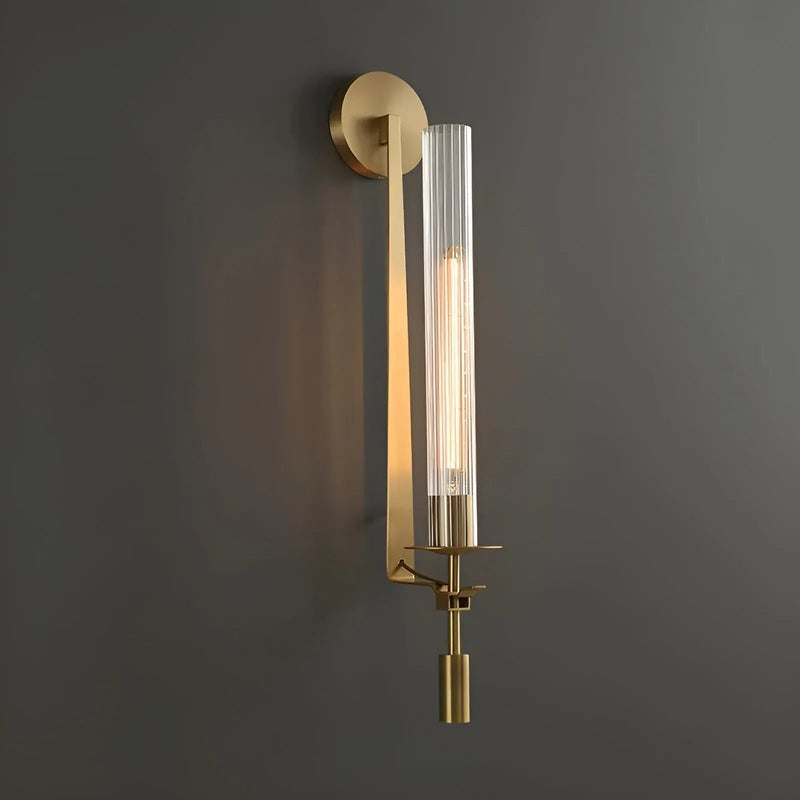 Retro LED Wandleuchte in Gold - Energieeffiziente Wandlampe für Elegante Räume, Vintage Design, Einladende Beleuchtung-1