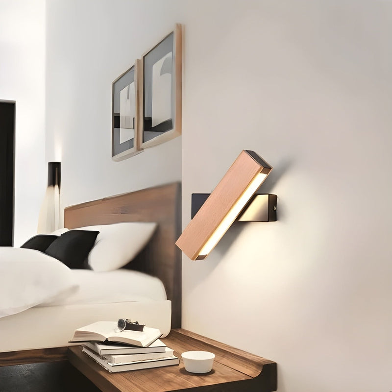 Verstellbare LED-Wandleuchte Schwarz im Nordic Stil aus Holz – Flexibel und Energieeffizient für Innenräume-5