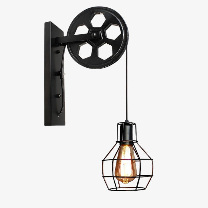 Industrielle Vintage LED Wandlampe aus Metall und Glas – Energieeffiziente Wandleuchte für Innenräume im Retro-Stil-2