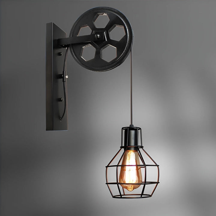 Industrielle Vintage LED Wandlampe aus Metall und Glas – Energieeffiziente Wandleuchte für Innenräume im Retro-Stil-1