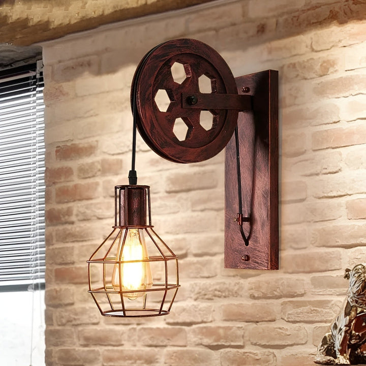 Variant image for Industrielle Vintage LED Wandlampe aus Metall und Glas – Energieeffiziente Wandleuchte für Innenräume im Retro-Stil-2