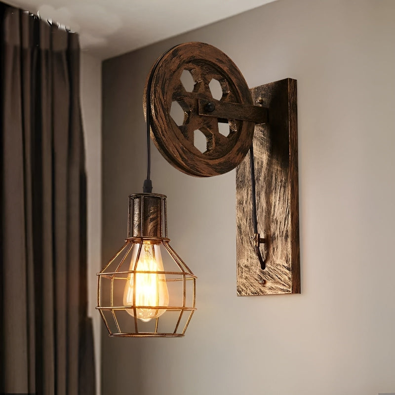 Variant image for Industrielle Vintage LED Wandlampe aus Metall und Glas – Energieeffiziente Wandleuchte für Innenräume im Retro-Stil-3