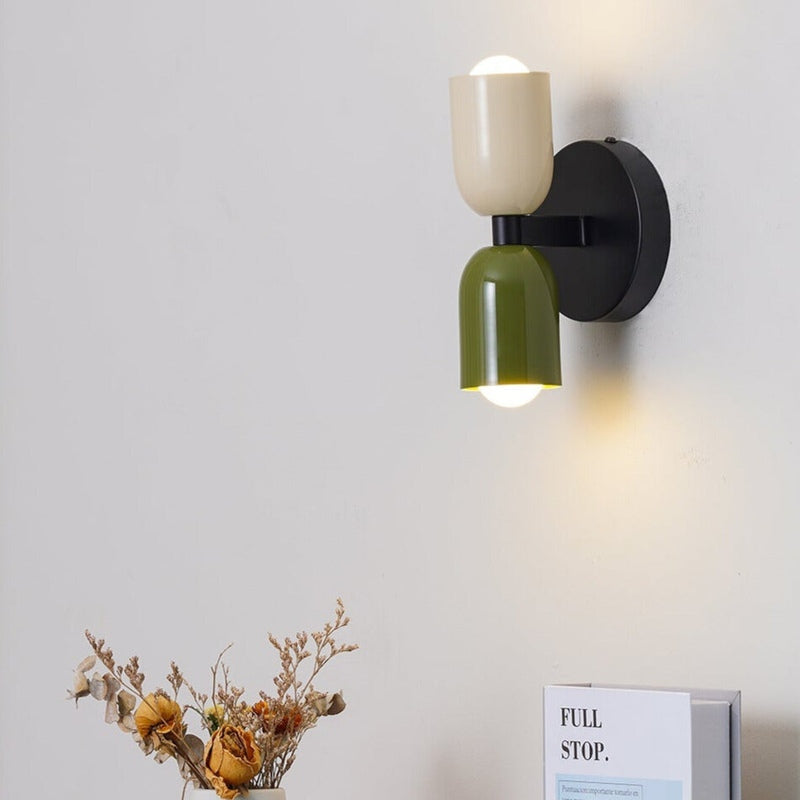 Vintage Wandlampe Schwarz - Doppelte Kopf Wandleuchte Innen mit LED für Stilvolle Beleuchtung in Wohnräumen-3