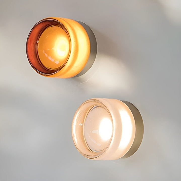 Moderne LED Wandleuchte aus Eisen und Glas - Elegante Wandlampe für Wohnzimmer, Schlafzimmer und Flur-3