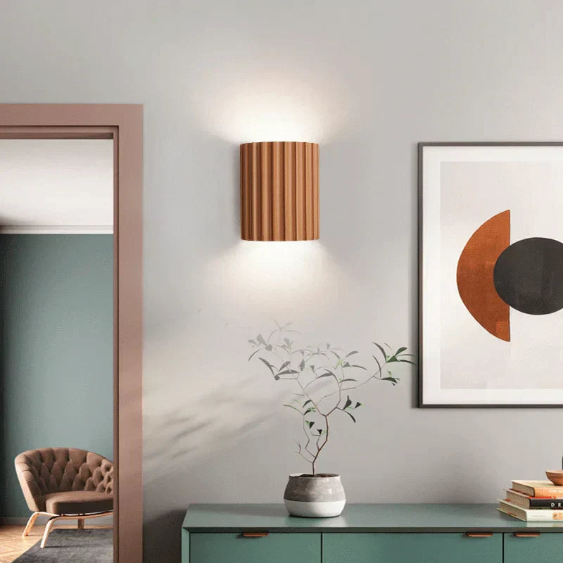 Dimmbare Wandlampe Schwarz aus Kunstharz mit LED-Beleuchtung und Schalter – Moderne Wandleuchte für Innenräume-4