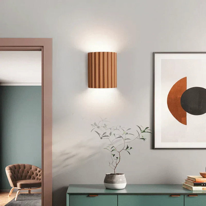 Dimmbare Wandlampe Schwarz aus Kunstharz mit LED-Beleuchtung und Schalter – Moderne Wandleuchte für Innenräume-4