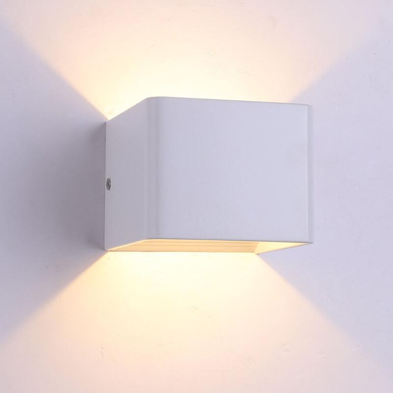 Moderne LED-Wandleuchte in Silber, Quadratisch, 10W, 800 Lumen, Energiesparend, Ideal für Wohnzimmer und Flure, Wandlampe Innen-1