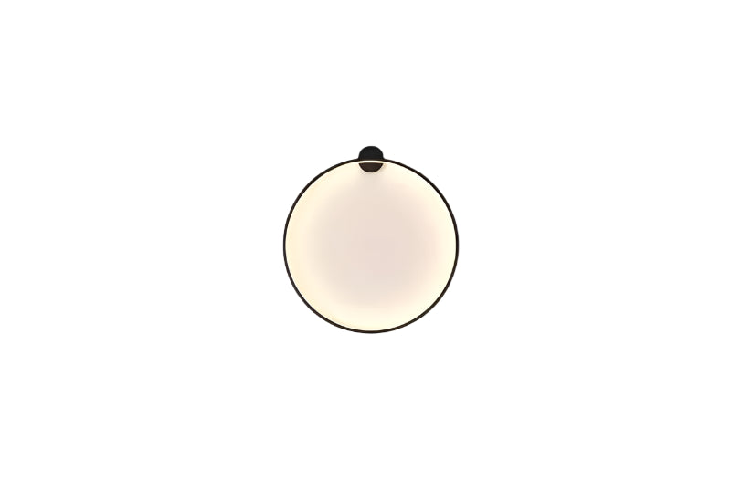Dimmbare LED Wandleuchte Schwarz Circle Classic mit Fernbedienung - 30-80 cm, Regulierbare Lichttemperatur, Modernes Design-1