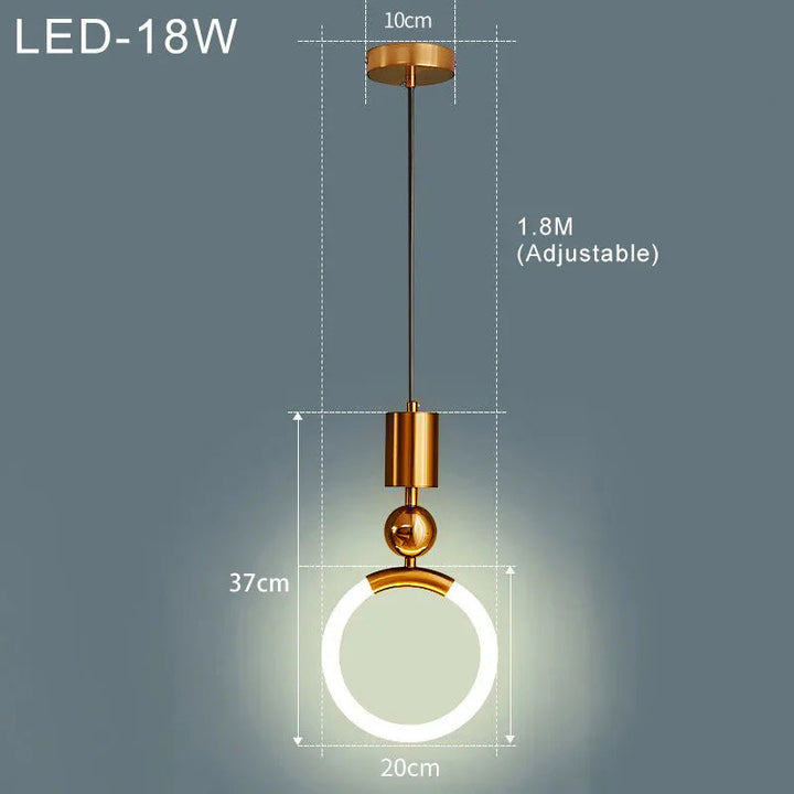 Elegante nordische LED-Hängelampe mit minimalistischem Design