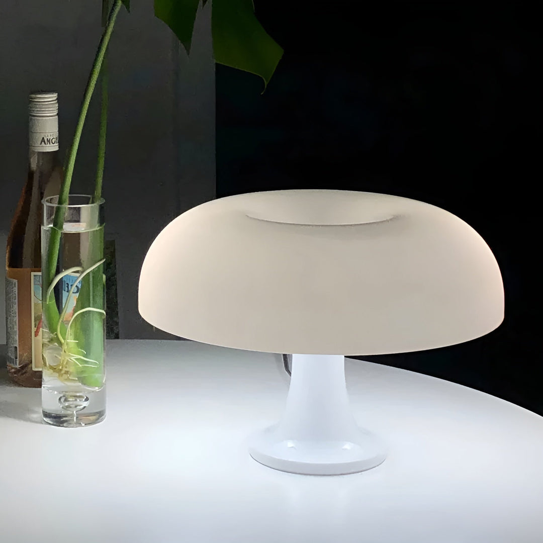 Kabellose LED Tischlampe im Pilzdesign – Minimalistische Tischleuchte für Wohnzimmer und Schlafzimmer, Wiederaufladbar, Flexibel-5