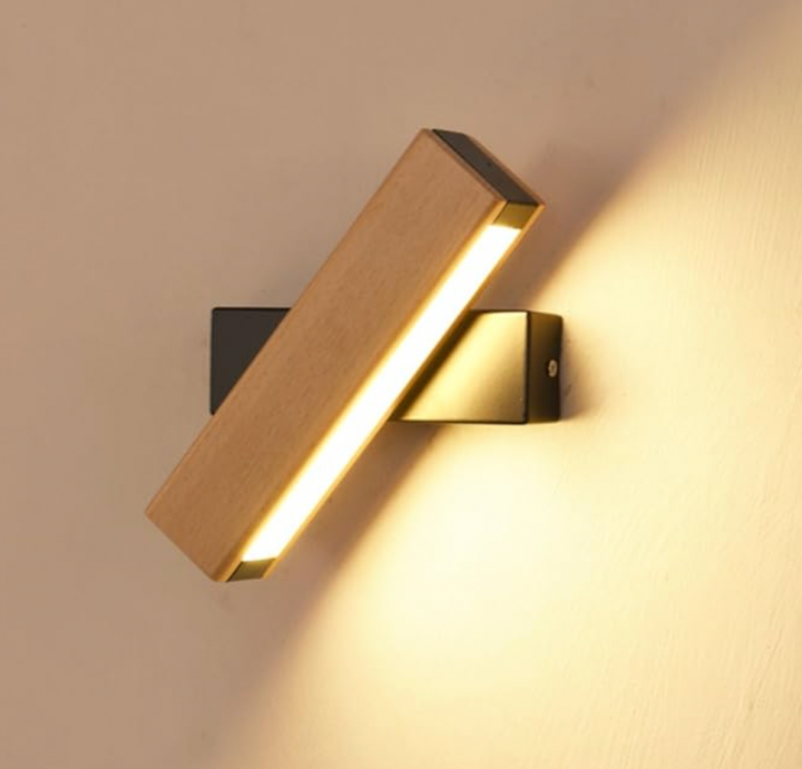 Japanische Wandleuchte LED Schwarz Weiß, Drehbare Wandlampe Minimalistisch für Innenräume, Energieeffizient und Pflegeleicht 0