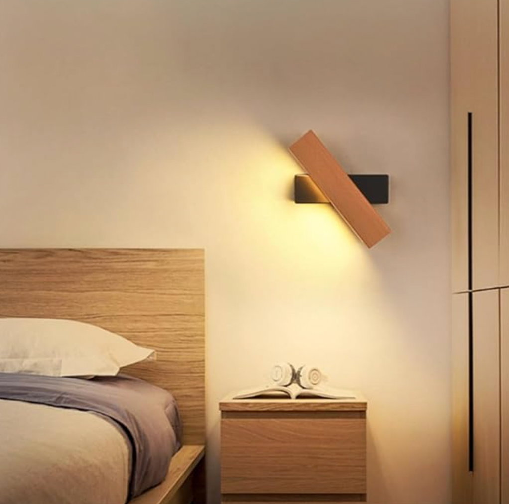 Japanische Wandleuchte LED Schwarz Weiß, Drehbare Wandlampe Minimalistisch für Innenräume, Energieeffizient und Pflegeleicht 6