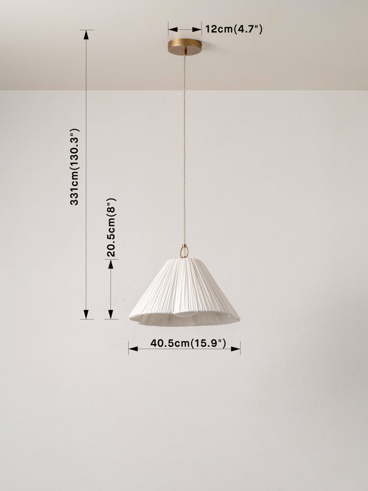 Kleiner Gewellter Anhänger aus Gealtertem Messing und Leinen - Florale Deko für Wohnzimmer und Schlafzimmer 5