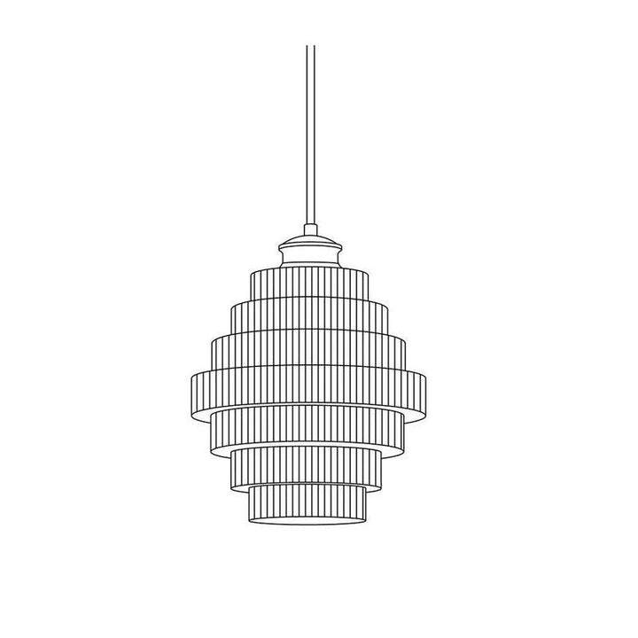 Hängelampe aus Glas und Messing in Flaschenform