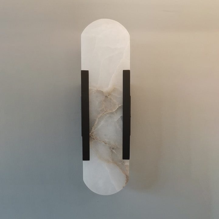 Variant image for Moderne Wandleuchte Innen aus Alabaster und Metall - Elegante Wandlampe Schwarz für Wohnräume und Büros-4
