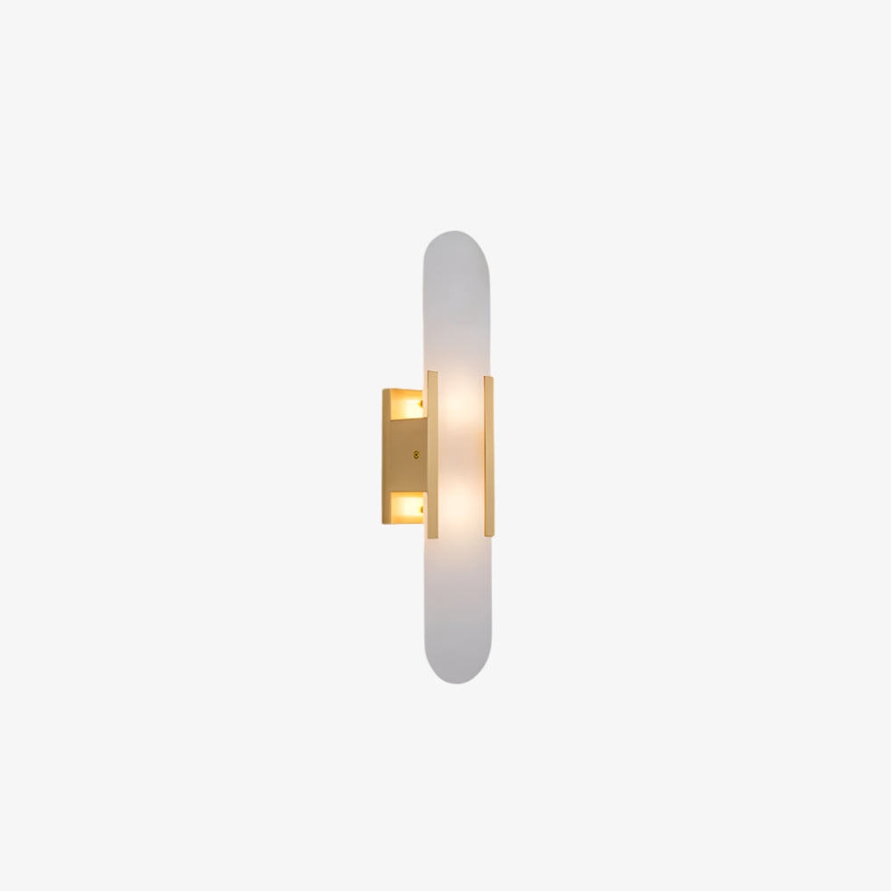Moderne Wandleuchte Innen aus Alabaster und Metall - Elegante Wandlampe Schwarz für Wohnräume und Büros-2