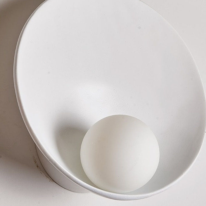 Minimalistische Eisenharz-Wandleuchte mit rundem Design - 23 cm Durchmesser 8