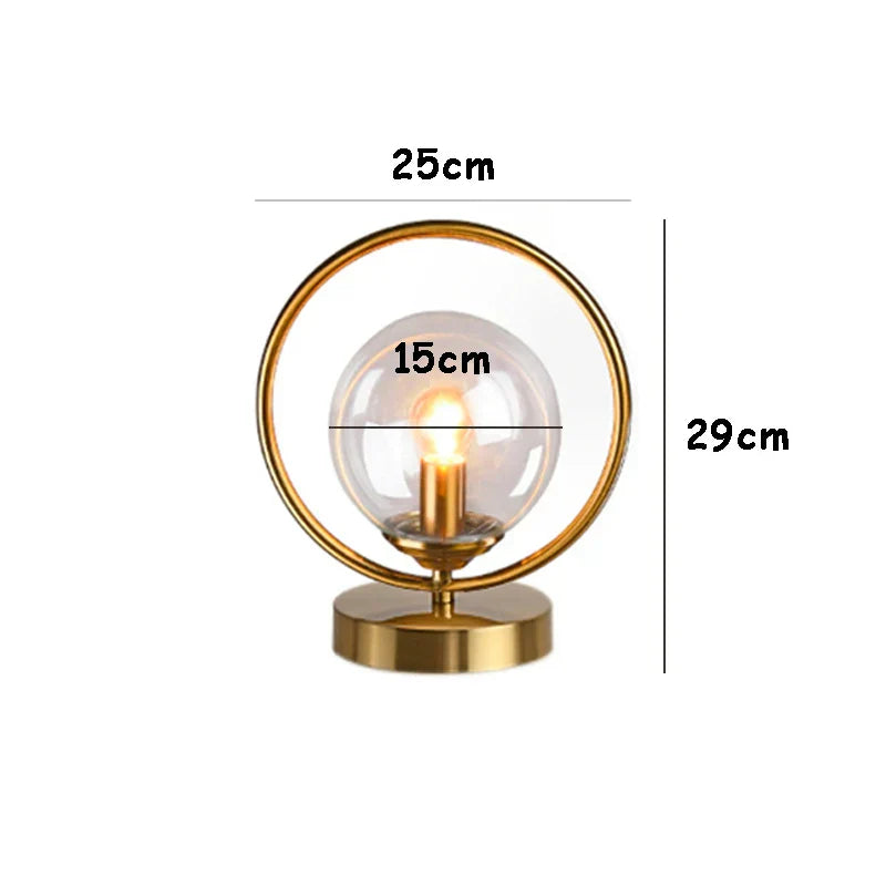 LuminaSchatz - Tischlampe mit Glas-Kugel