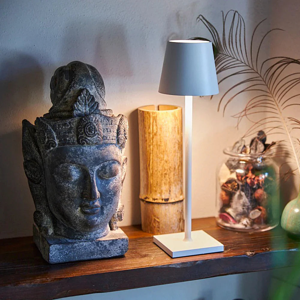 Moderne Atmosphärenlampe mit Touchsteuerung, IP65 wasserdicht, 2000mAh Akku, skandinavisches Design, 15x15x30 cm 6