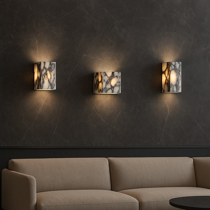Moderne Marmorwürfel-Wandleuchte mit LED-Beleuchtung - Elegantes Design für Innenräume 3