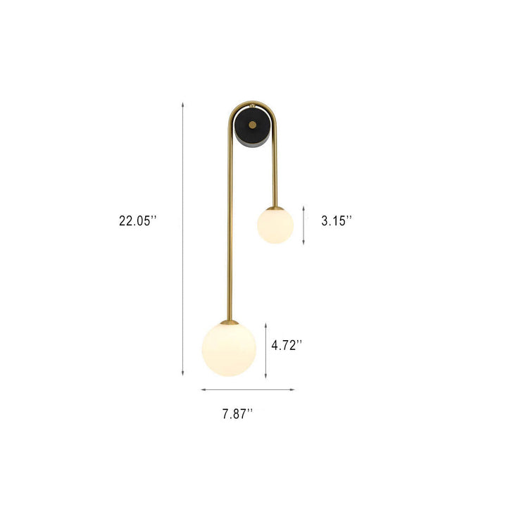 LeuchtGlas - Moderne Wandlampe aus Glas mit 2 Lichtern