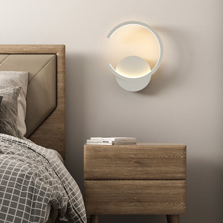 Variant image for Moderne LED-Wandlampe Schwarz mit Minimalistischem Design - Runde Wandleuchte für Innenräume, Energieeffizient und Langlebig-2