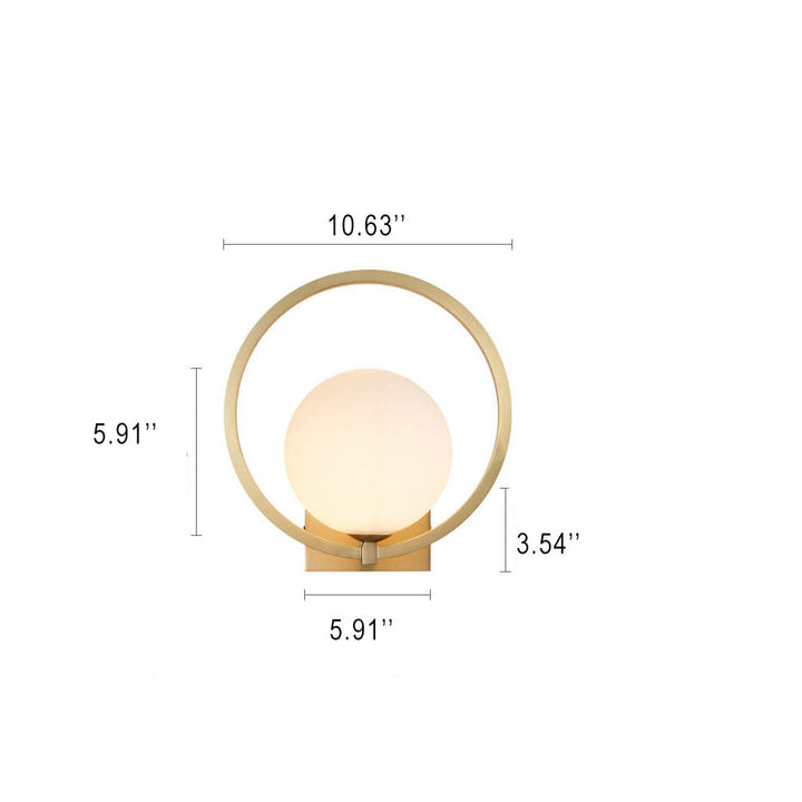 GloedSphere - Zeitgenössische Wandleuchte mit rundem Glaskörper und einem Lichtpunkt