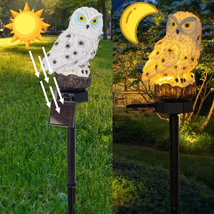 Owlight - Solarbetriebene Gartendekoleuchte mit Eulenmotiv