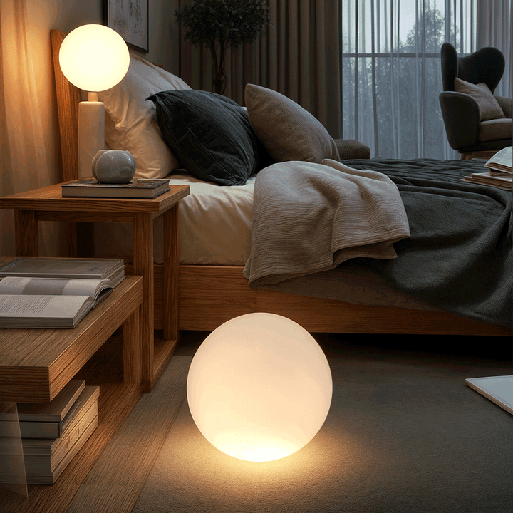 Moderne Wetterfeste LED-Gartenlampe Kugelform mit RGB-Farben und Fernbedienung - Ideal für Garten und Terrasse-5