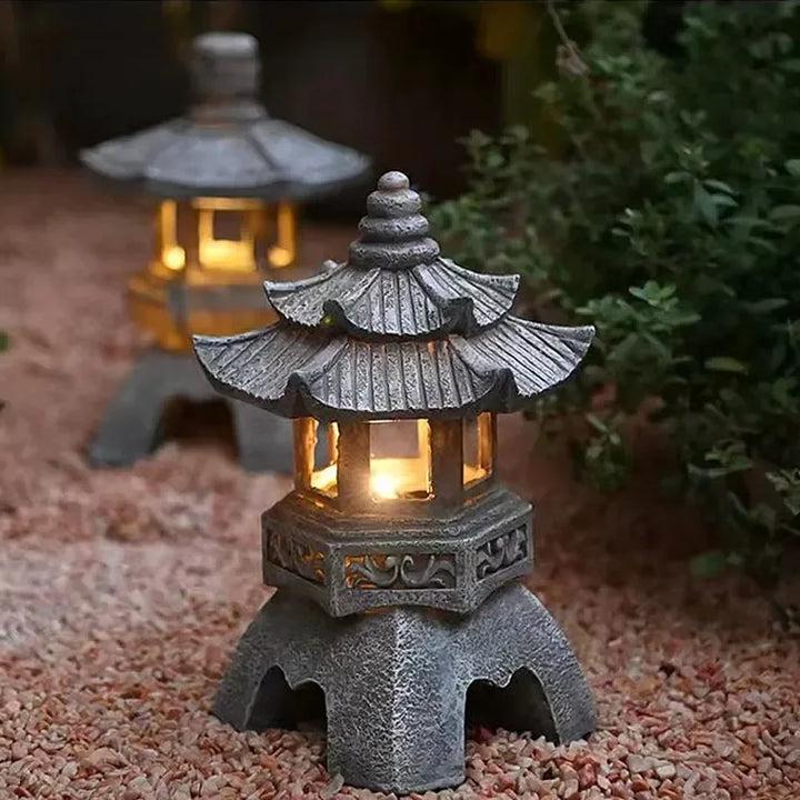 Elegante gartenlaterne im japanischen Design