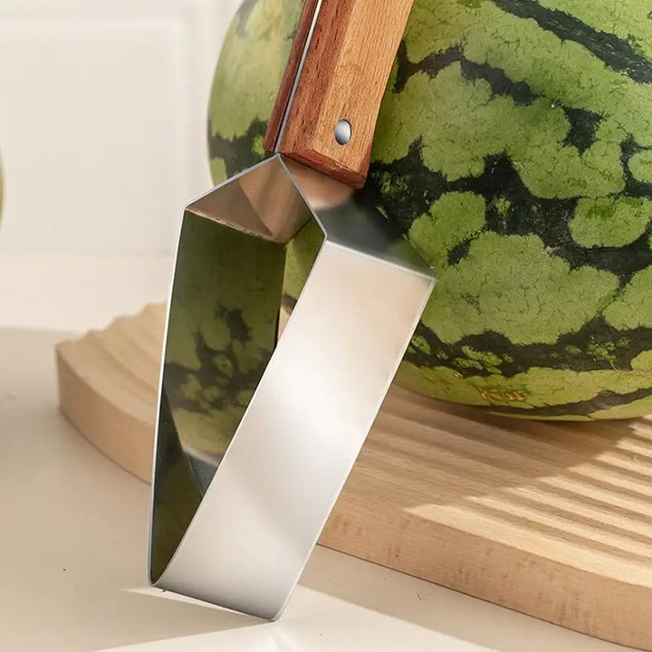 SliceEase - Ergonomischer Wassermelonenschneider mit Holzgriff