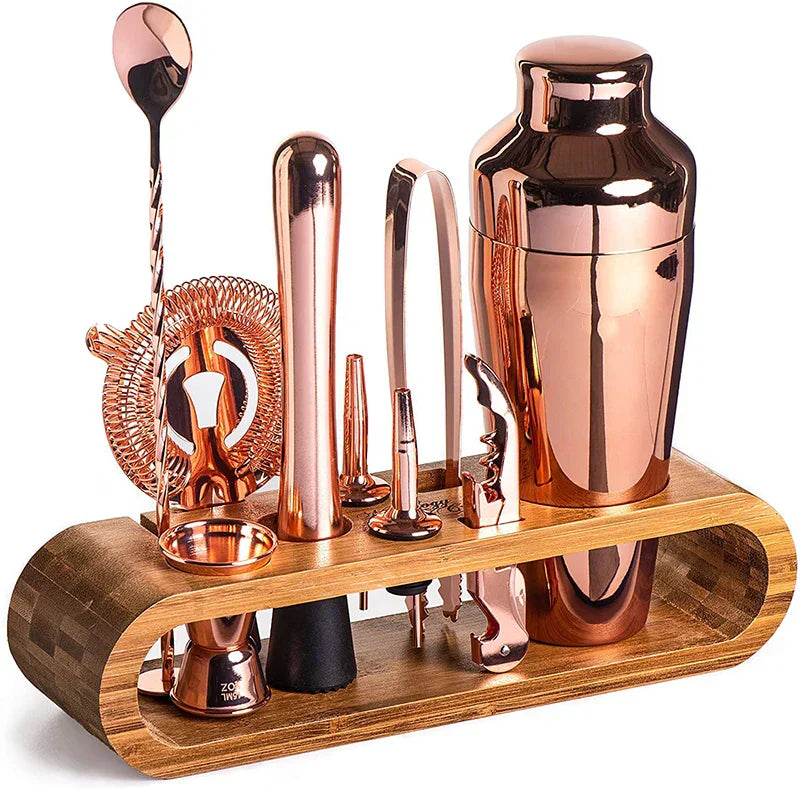 Variant image for Luxuriöses Cocktail Set - 10-teiliges Barkeeper Set aus Edelstahl mit Cocktailshaker für stilvolle Mixology-2