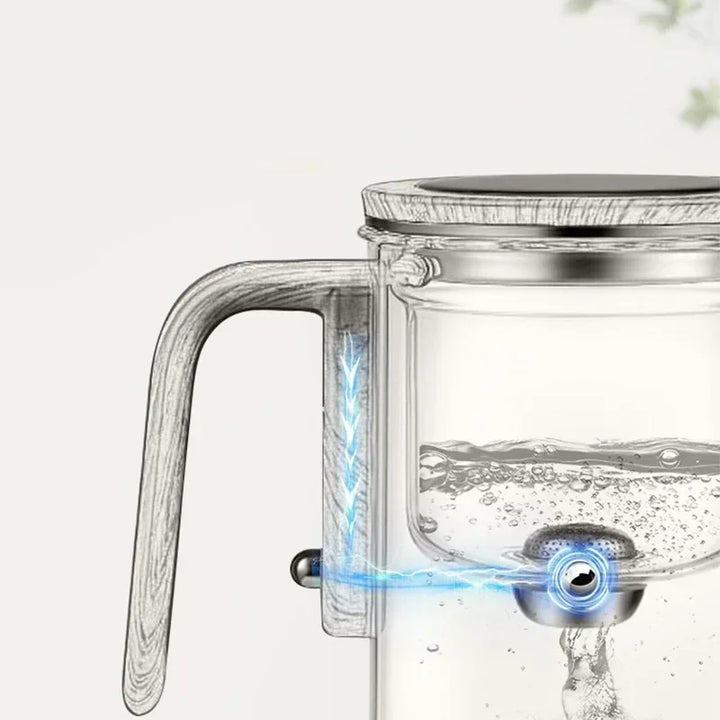 Glas-Teekanne mit innovativer Wassertrennung und Magnetventil